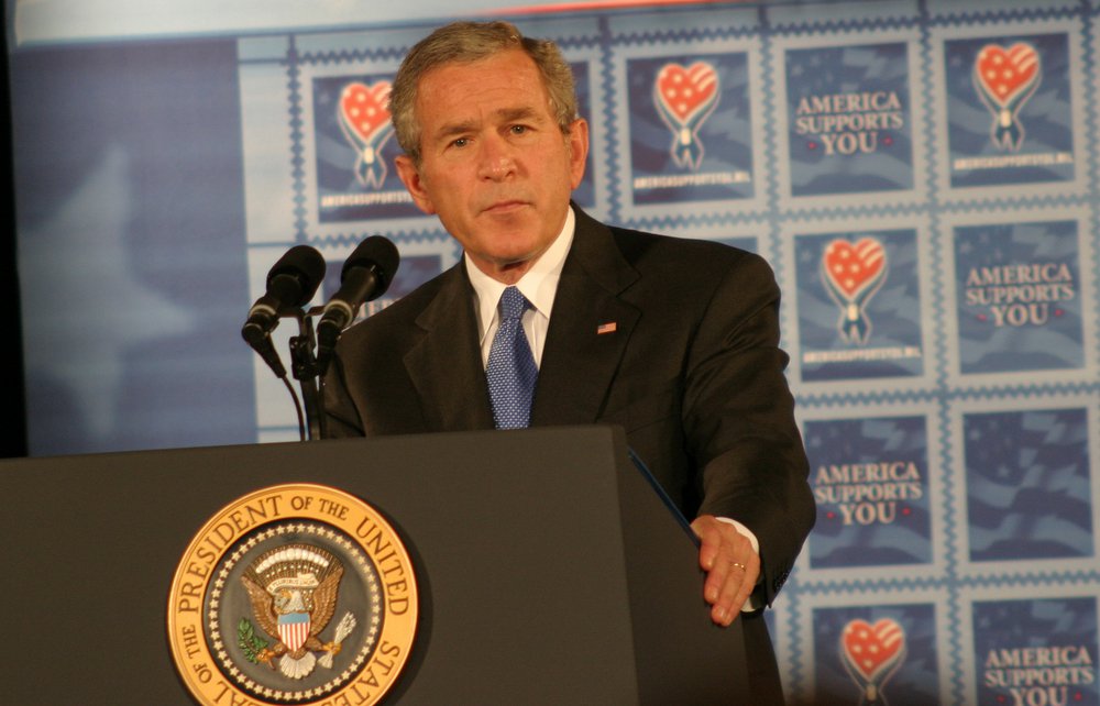 President Bush Giving a Speech 