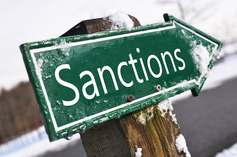 Sanctions road sign