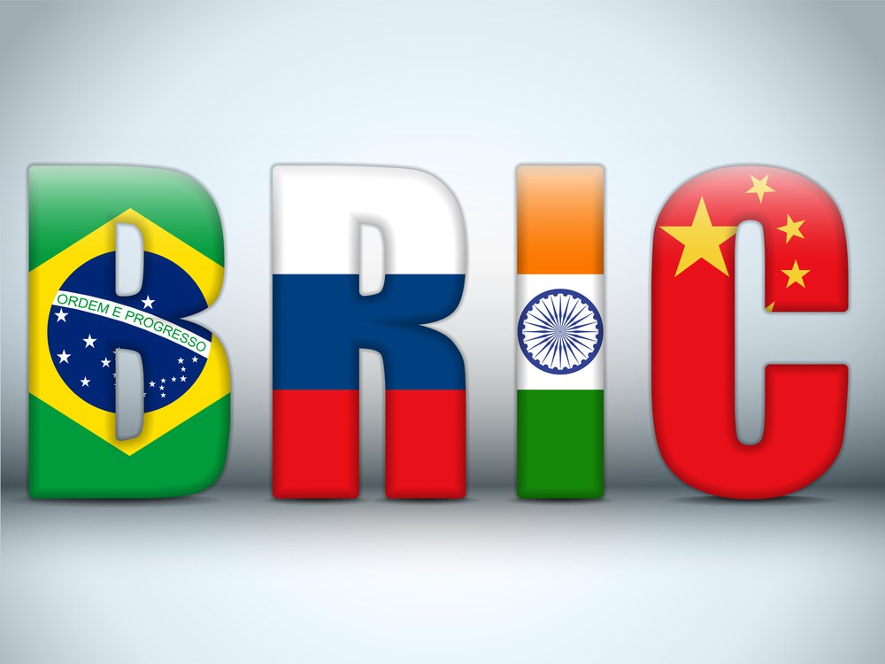 BRIC Countries Buttons Brazil Russia India China 